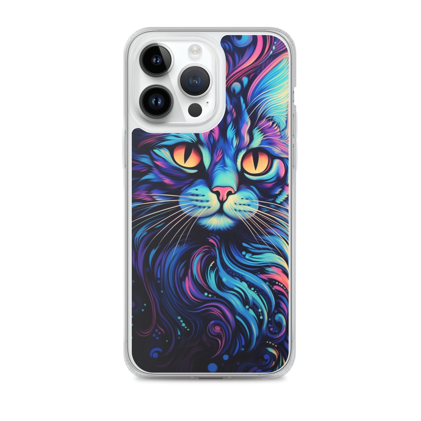 Blacklight Styled Cat iPhone Case