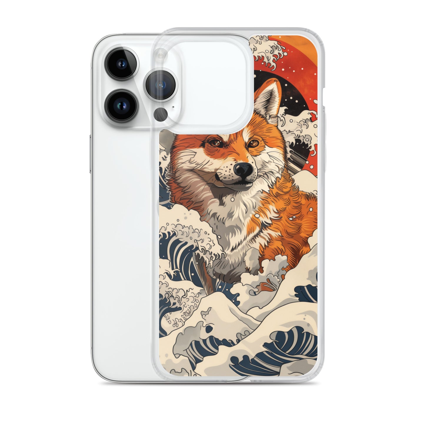 Shiba Inu in Waves iPhone Case