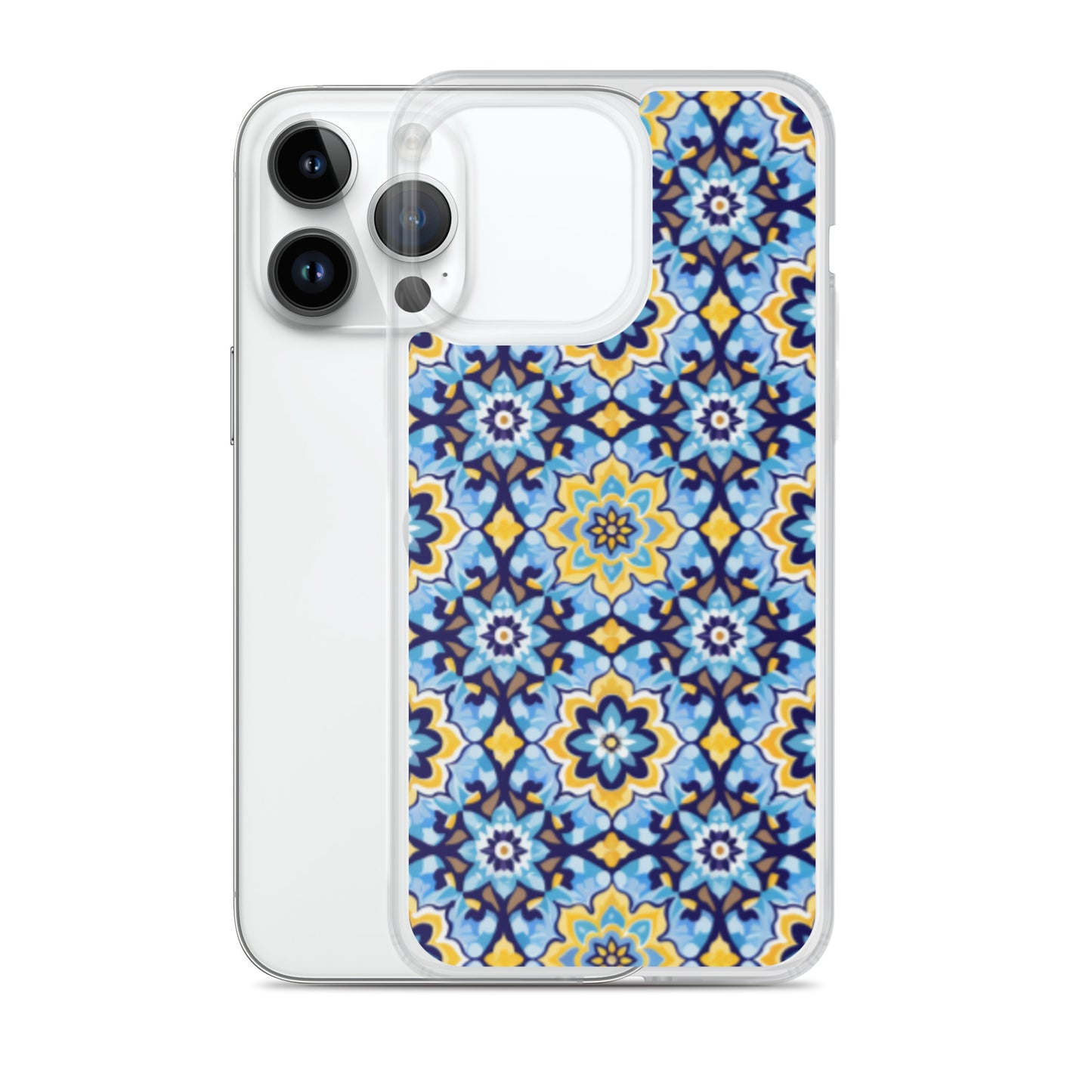 iPhone Case Kashi Tiles Yellow & Light Blue