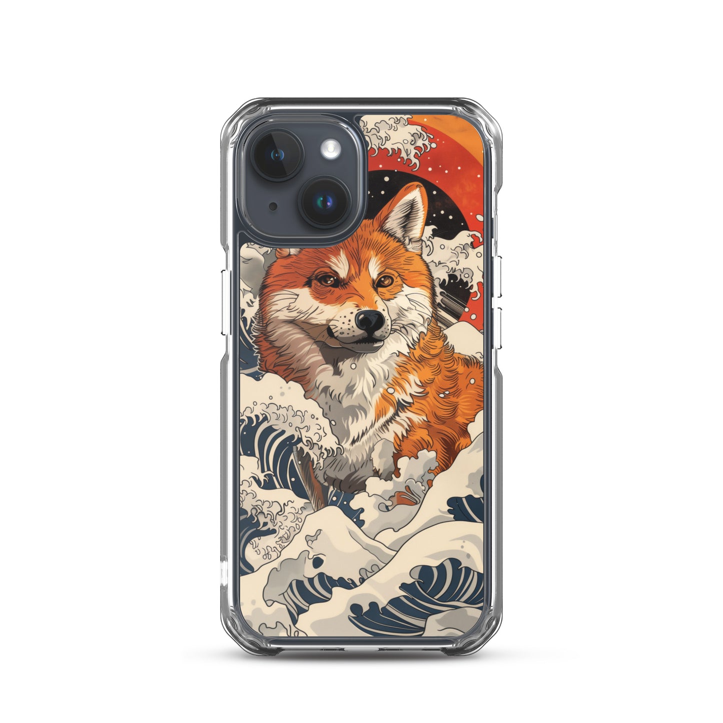 Shiba Inu in Waves iPhone Case