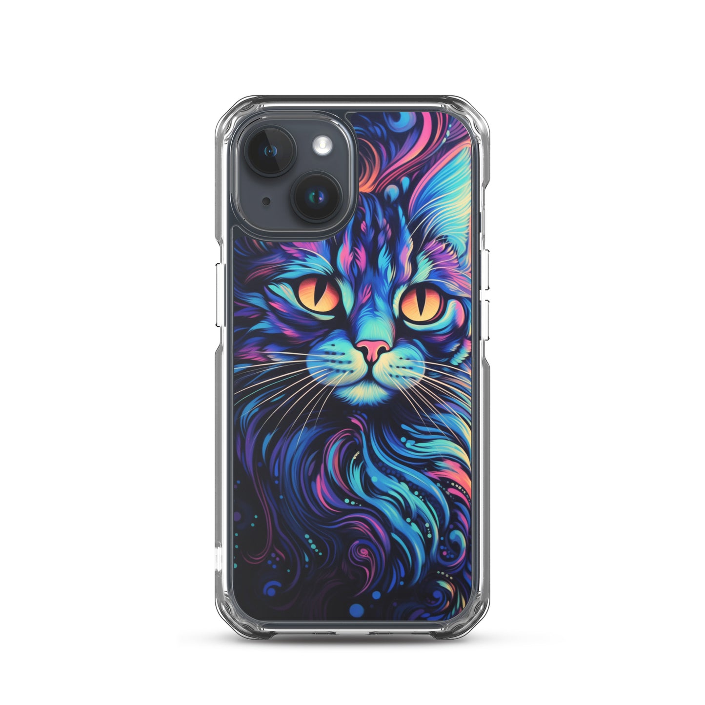 Blacklight Styled Cat iPhone Case