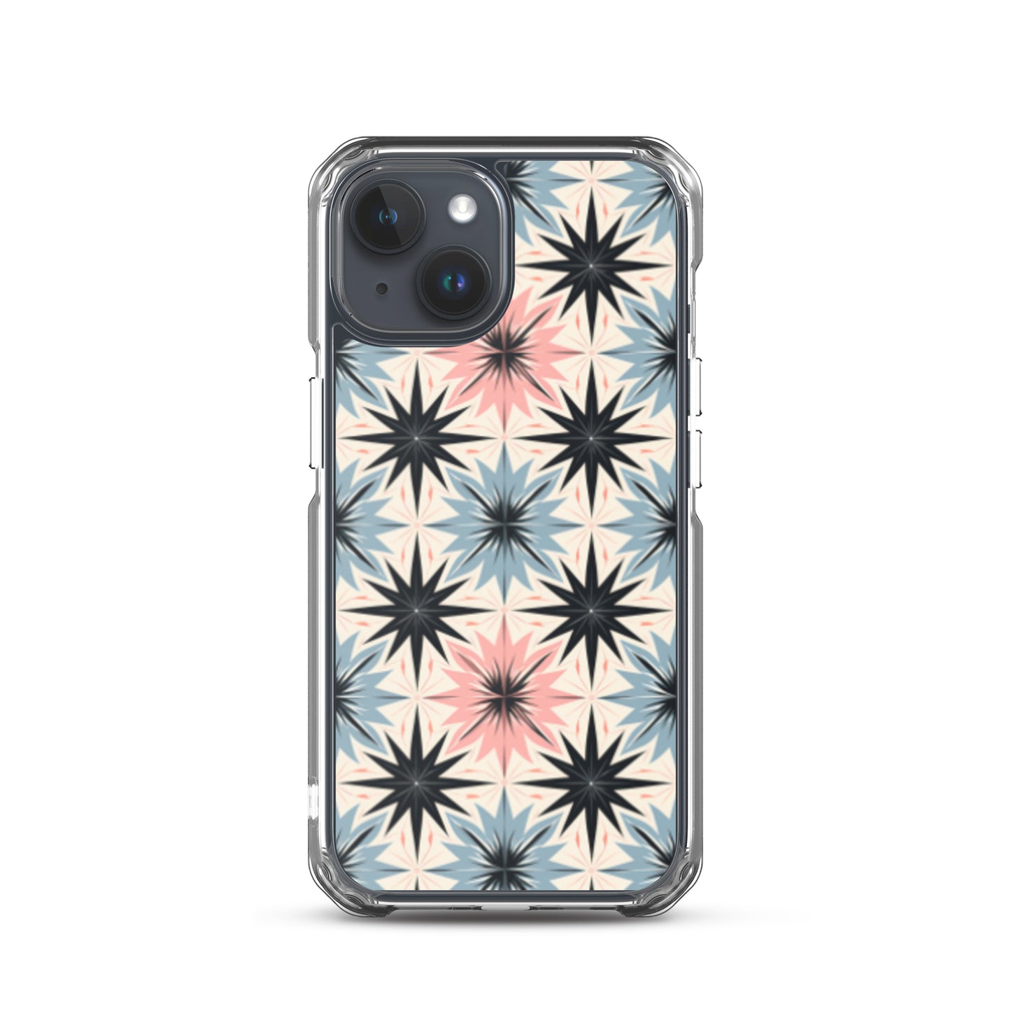iPhone Case Pink and Blue Pastel Retro Stars