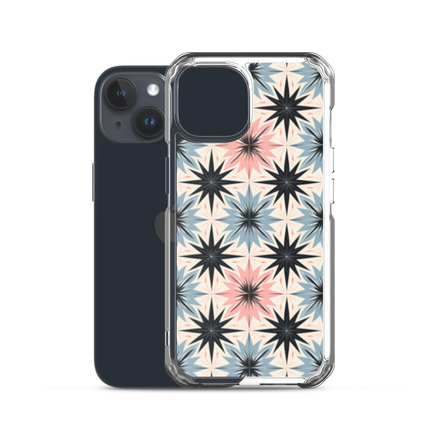 iPhone Case Pink and Blue Pastel Retro Stars