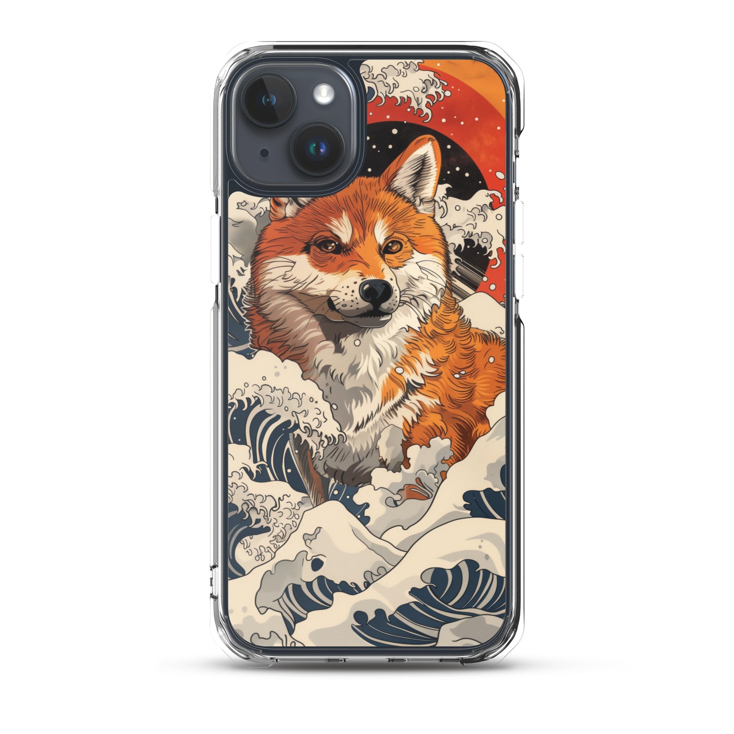 Shiba Inu in Waves iPhone Case