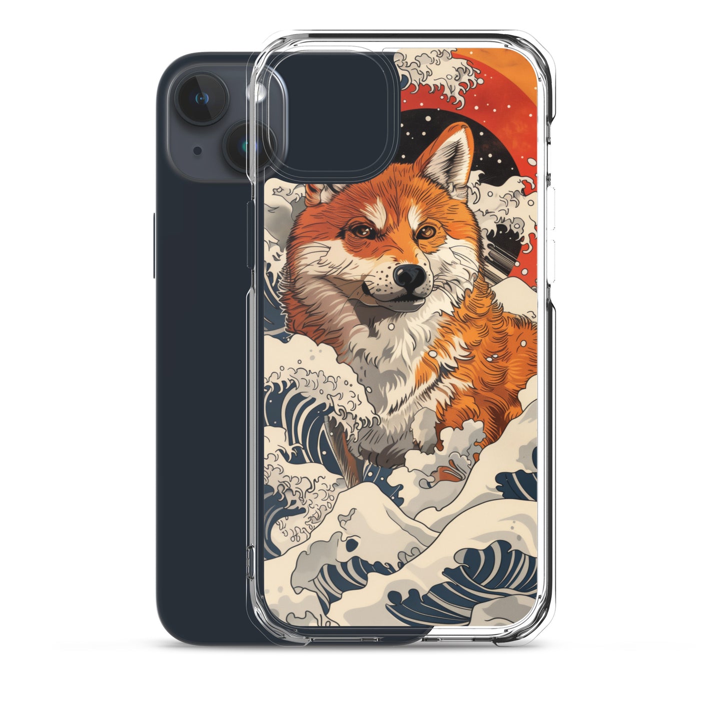 Shiba Inu in Waves iPhone Case