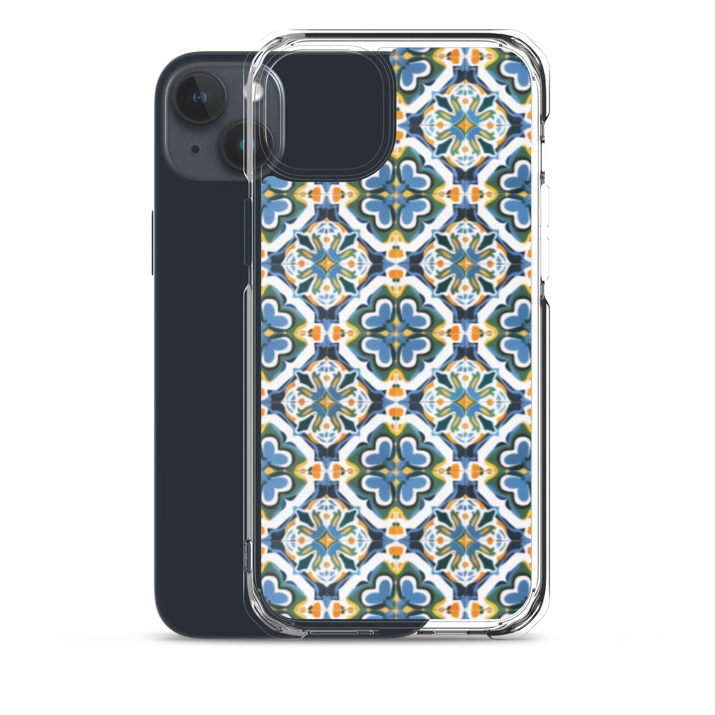 iPhone Case Colorful Andalusian Ceramic Tile Green Blue Orange
