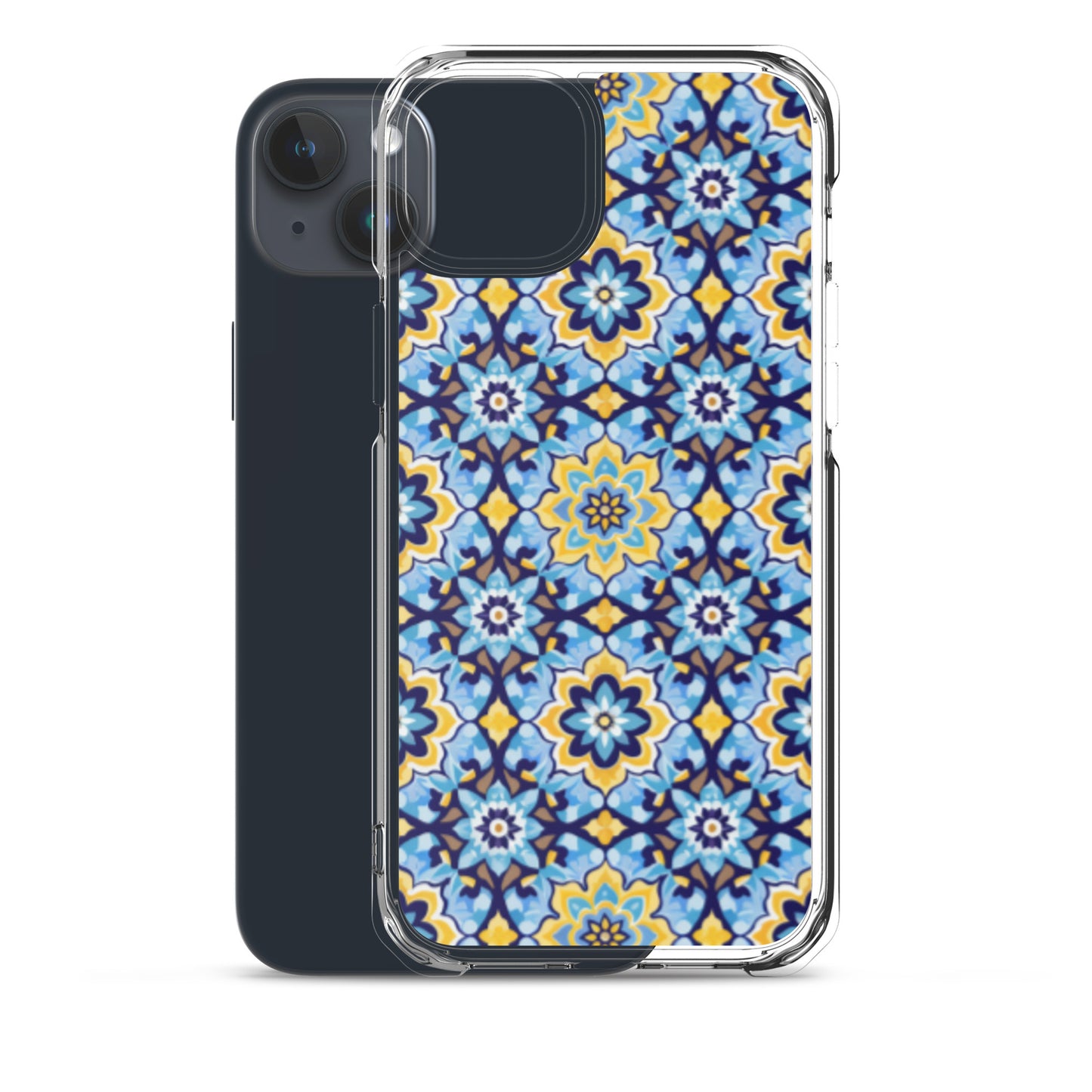 iPhone Case Kashi Tiles Yellow & Light Blue