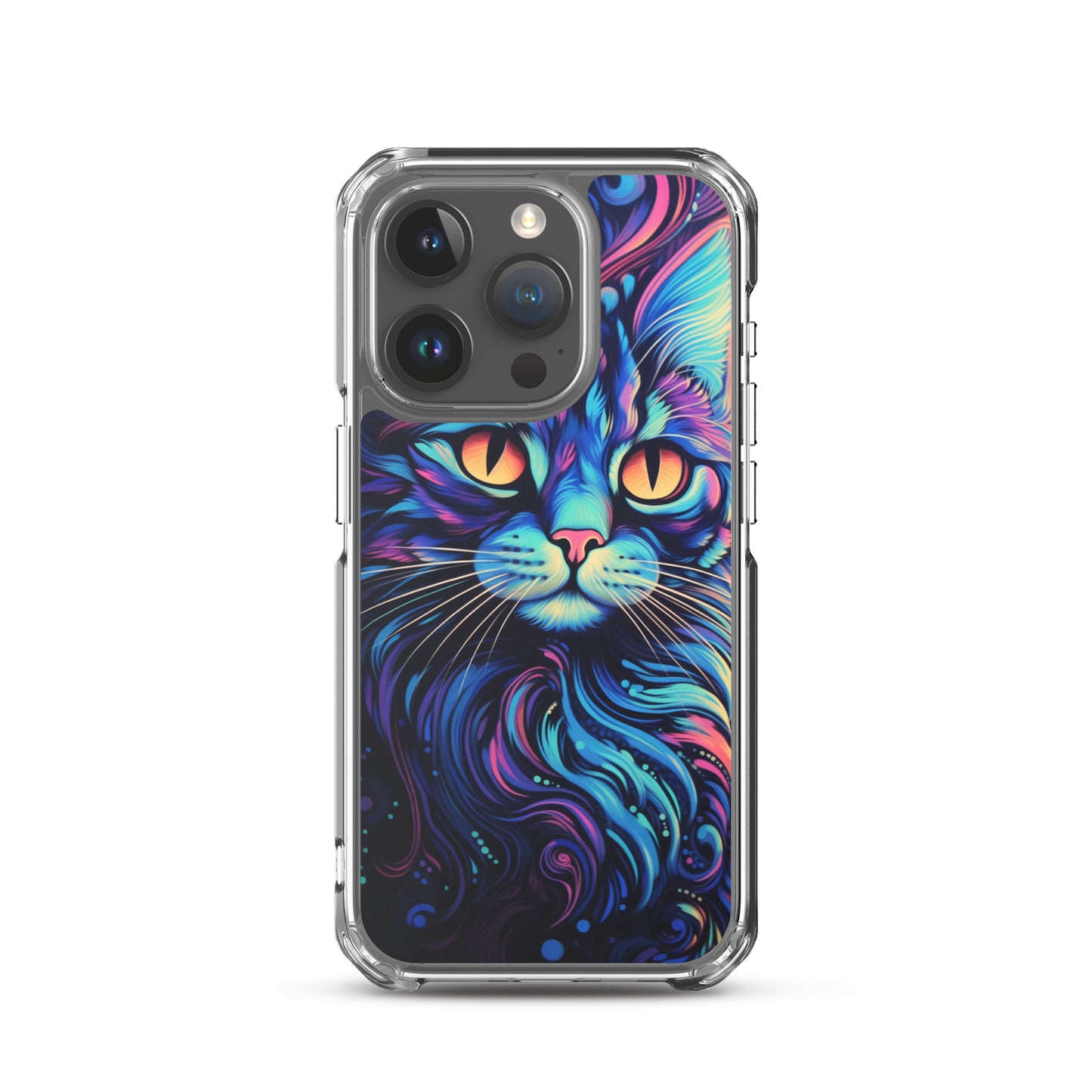 Blacklight Styled Cat iPhone Case