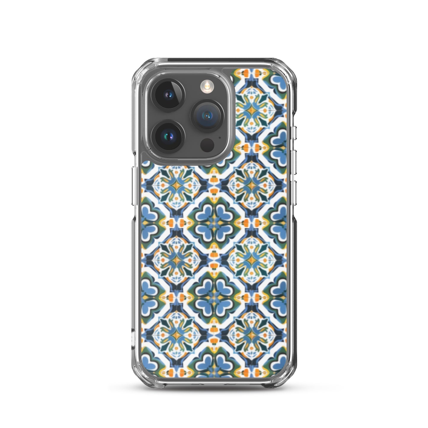 iPhone Case Colorful Andalusian Ceramic Tile Green Blue Orange