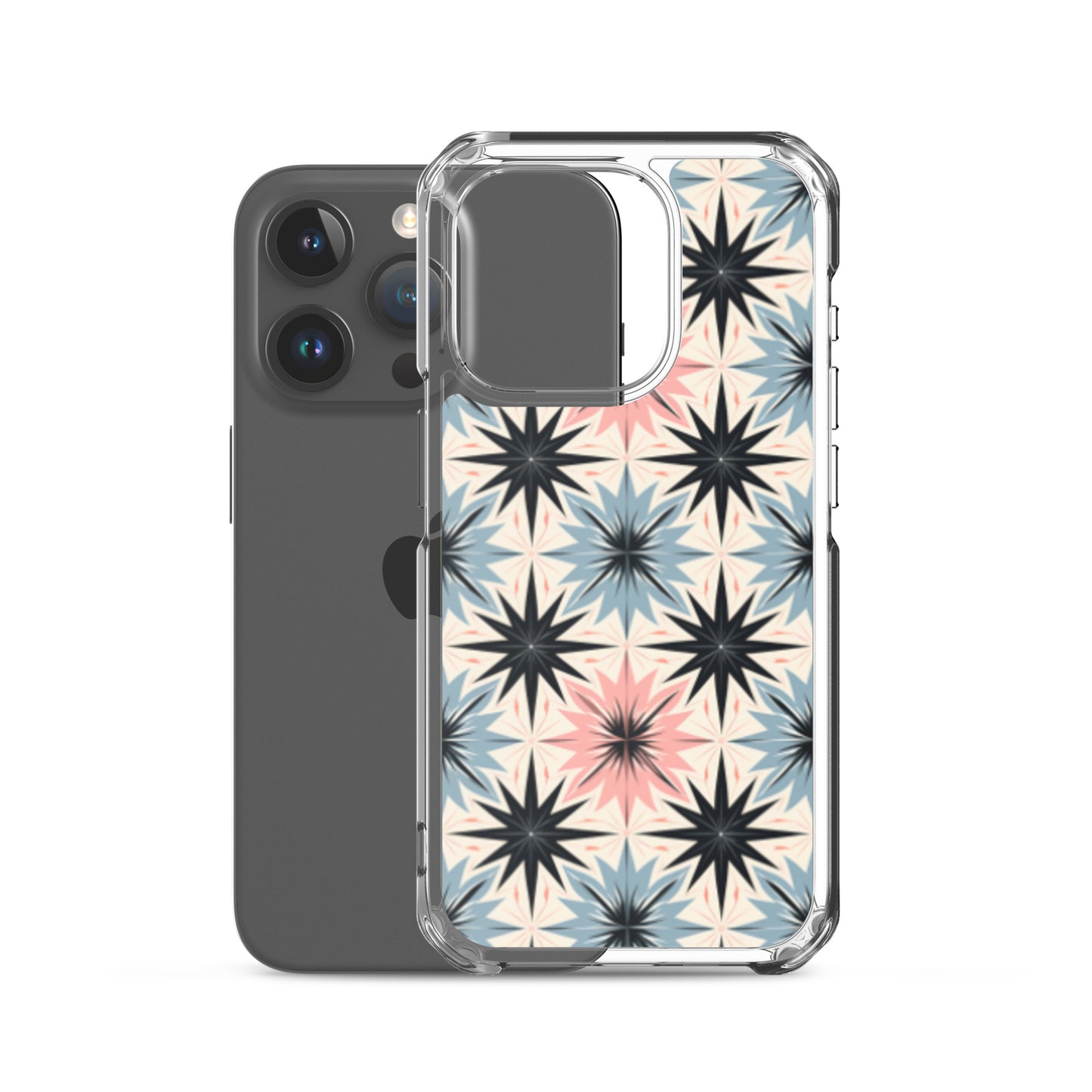 iPhone Case Pink and Blue Pastel Retro Stars