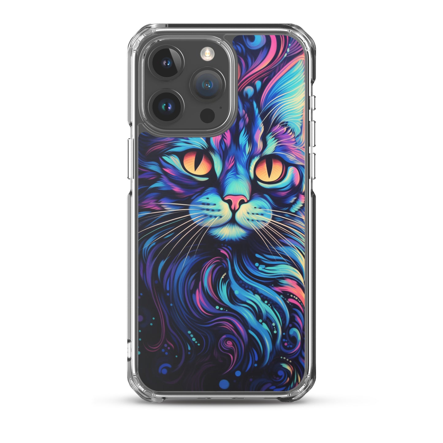 Blacklight Styled Cat iPhone Case