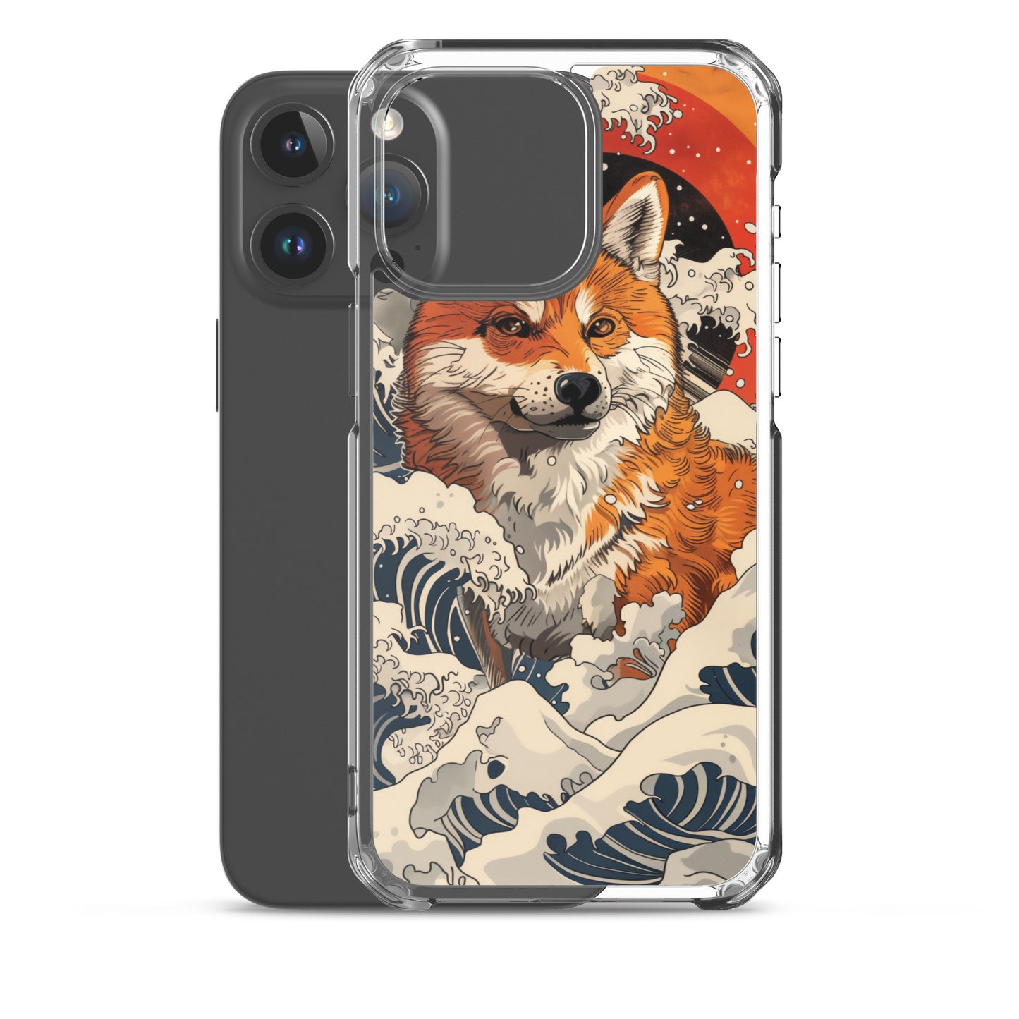 Shiba Inu in Waves iPhone Case