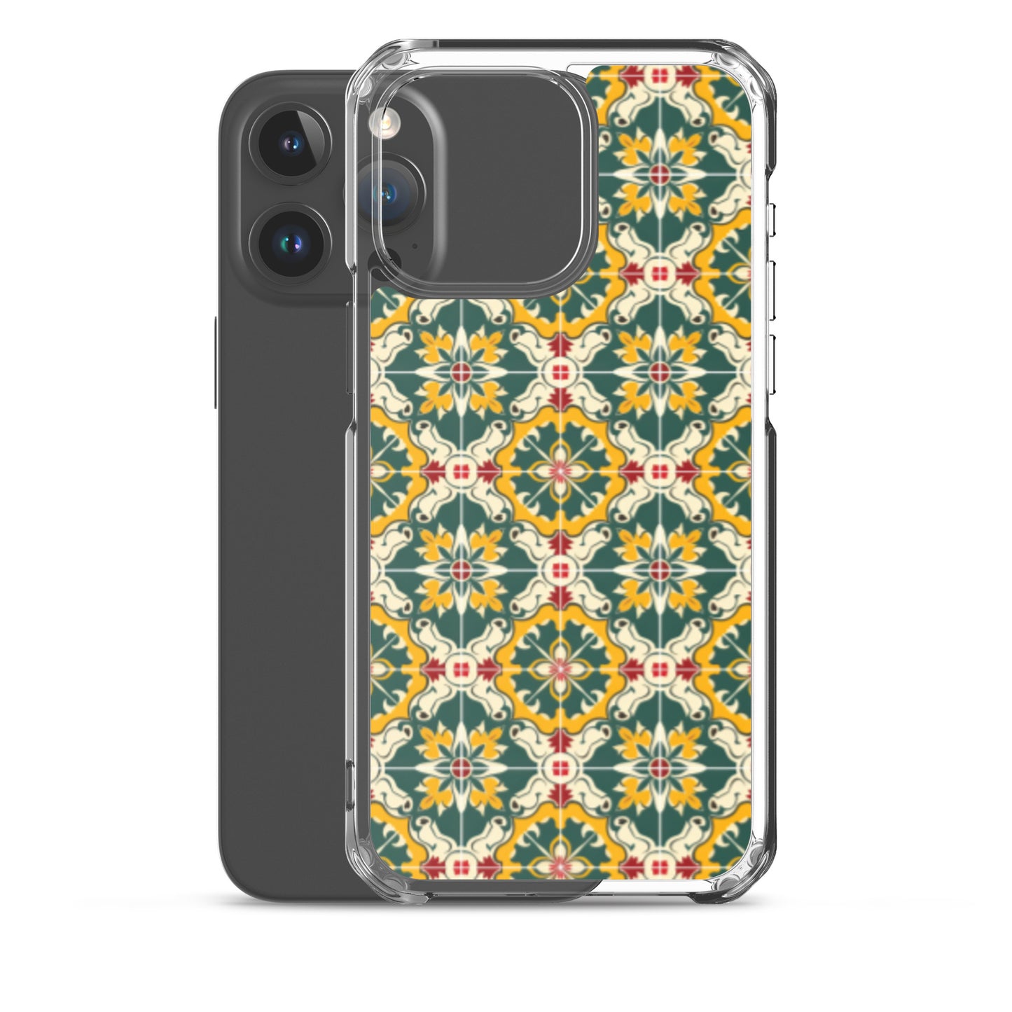 iPhone Case Green Colorful Traditional Maltese Cement Tile Pattern
