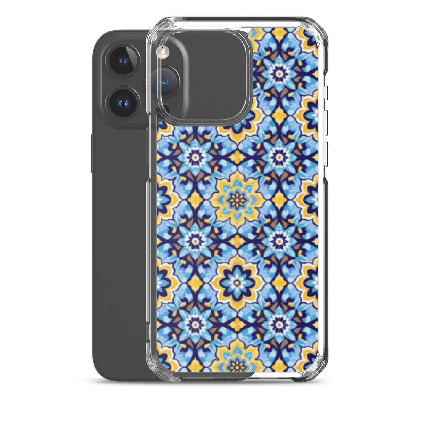 iPhone Case Kashi Tiles Yellow & Light Blue