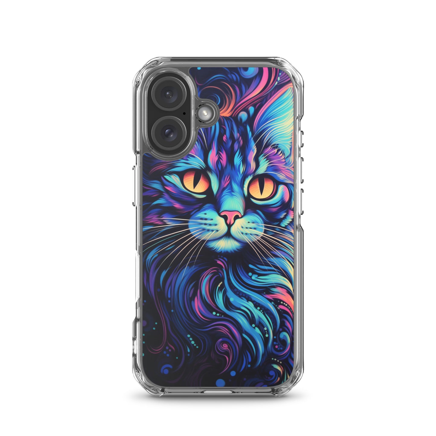 Blacklight Styled Cat iPhone Case