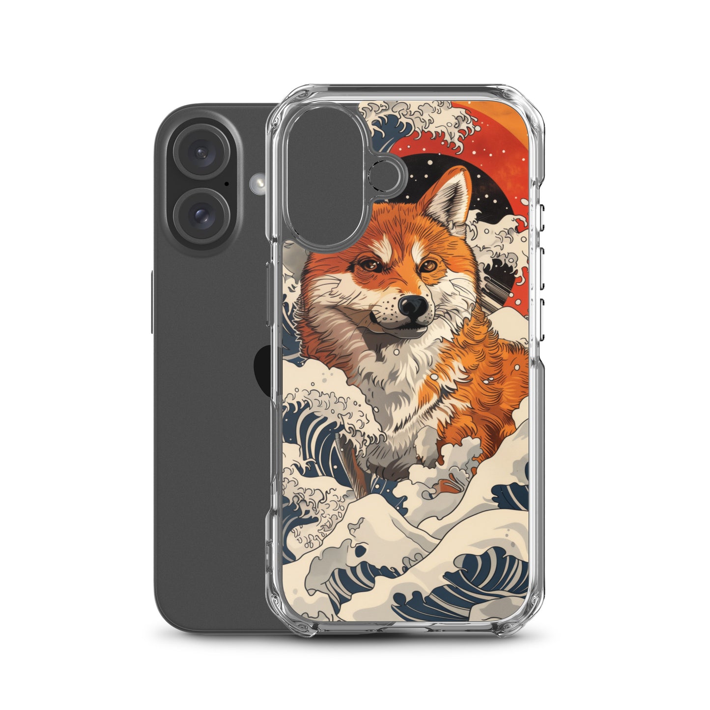 Shiba Inu in Waves iPhone Case