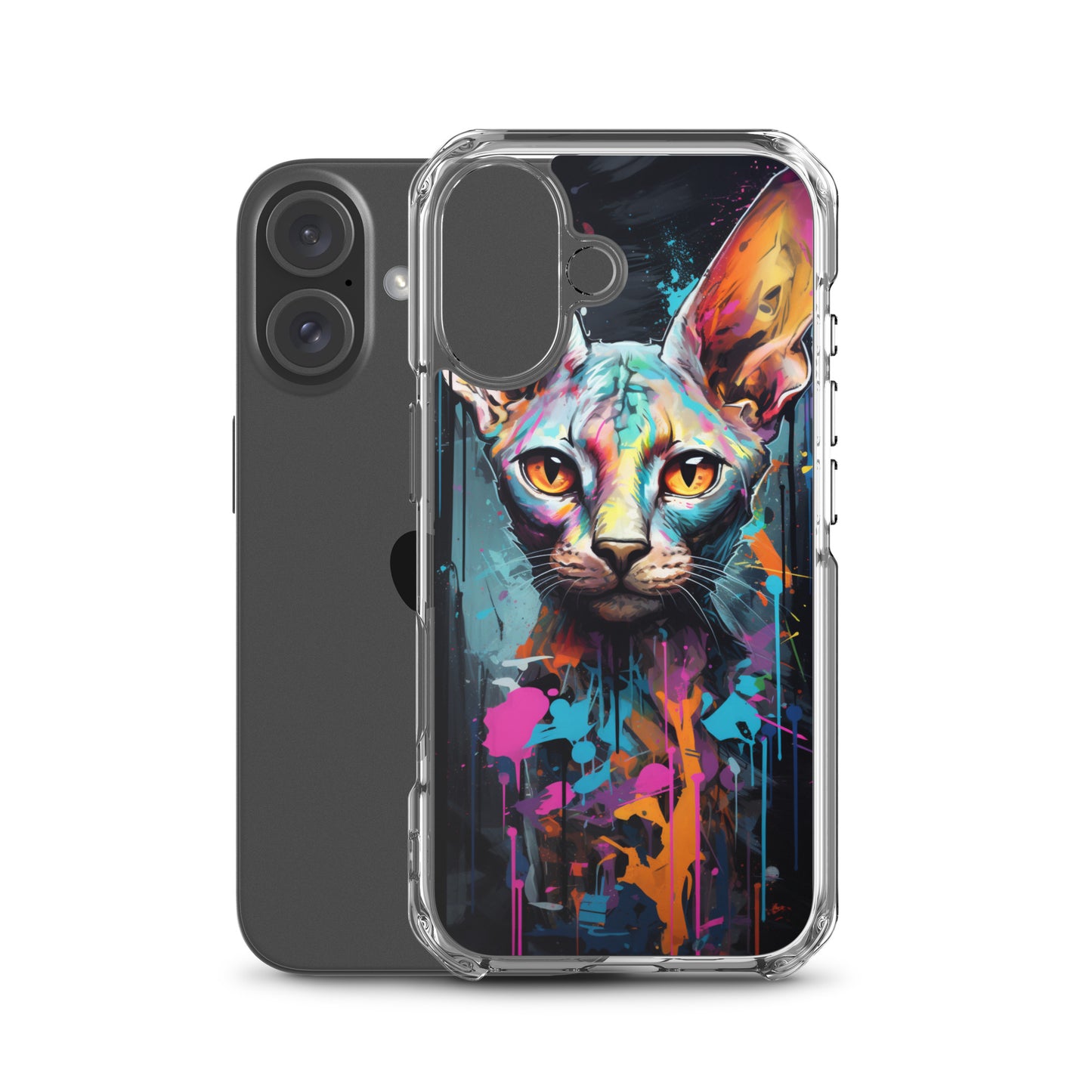 Graffiti Sphynx Cat iPhone Case
