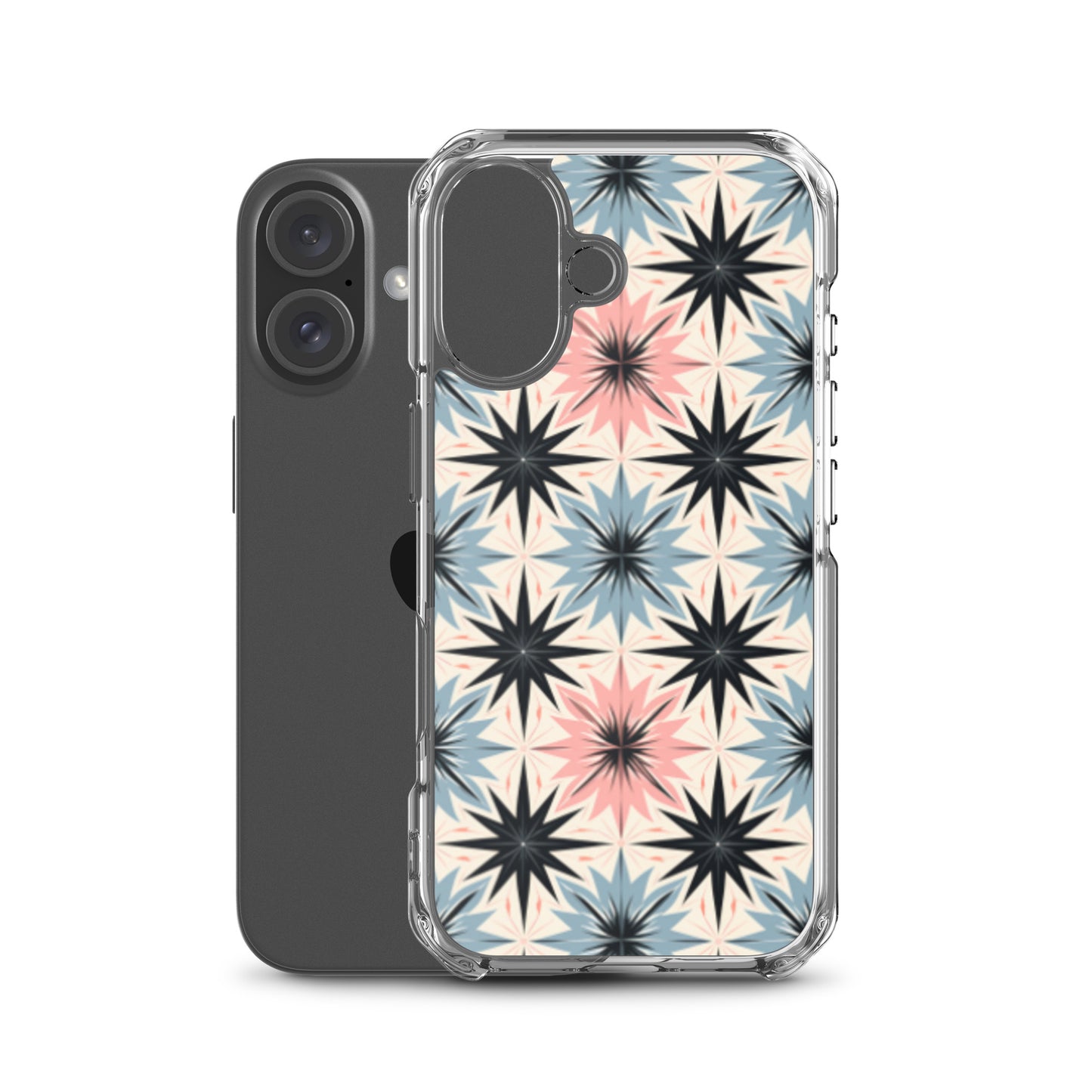 iPhone Case Pink and Blue Pastel Retro Stars