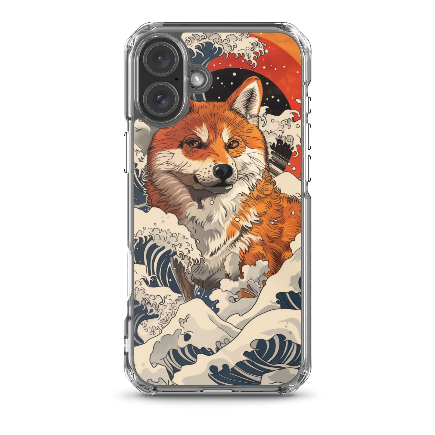 Shiba Inu in Waves iPhone Case
