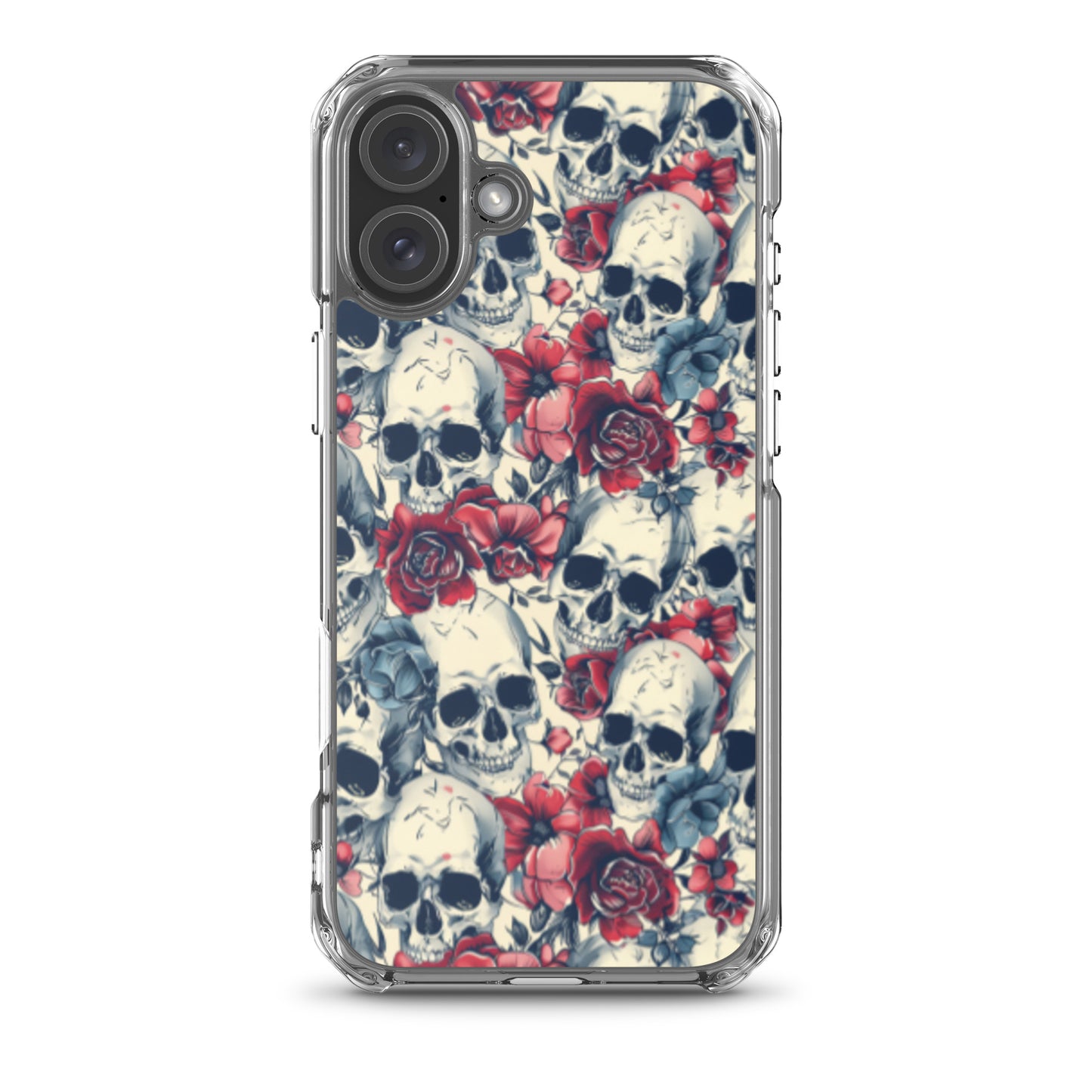 iPhone Case Skulls and Red Roses