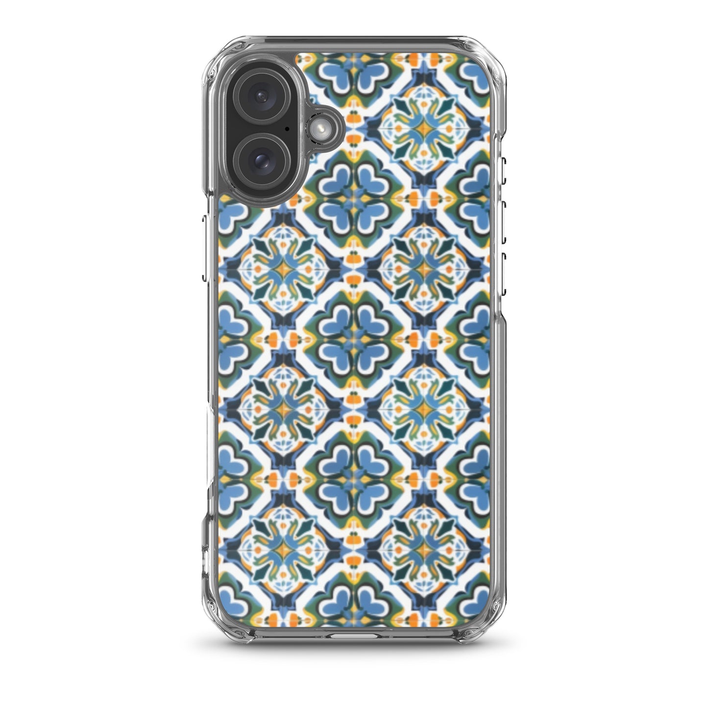 iPhone Case Colorful Andalusian Ceramic Tile Green Blue Orange