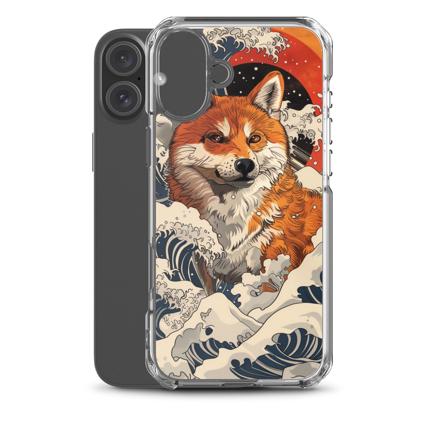 Shiba Inu in Waves iPhone Case