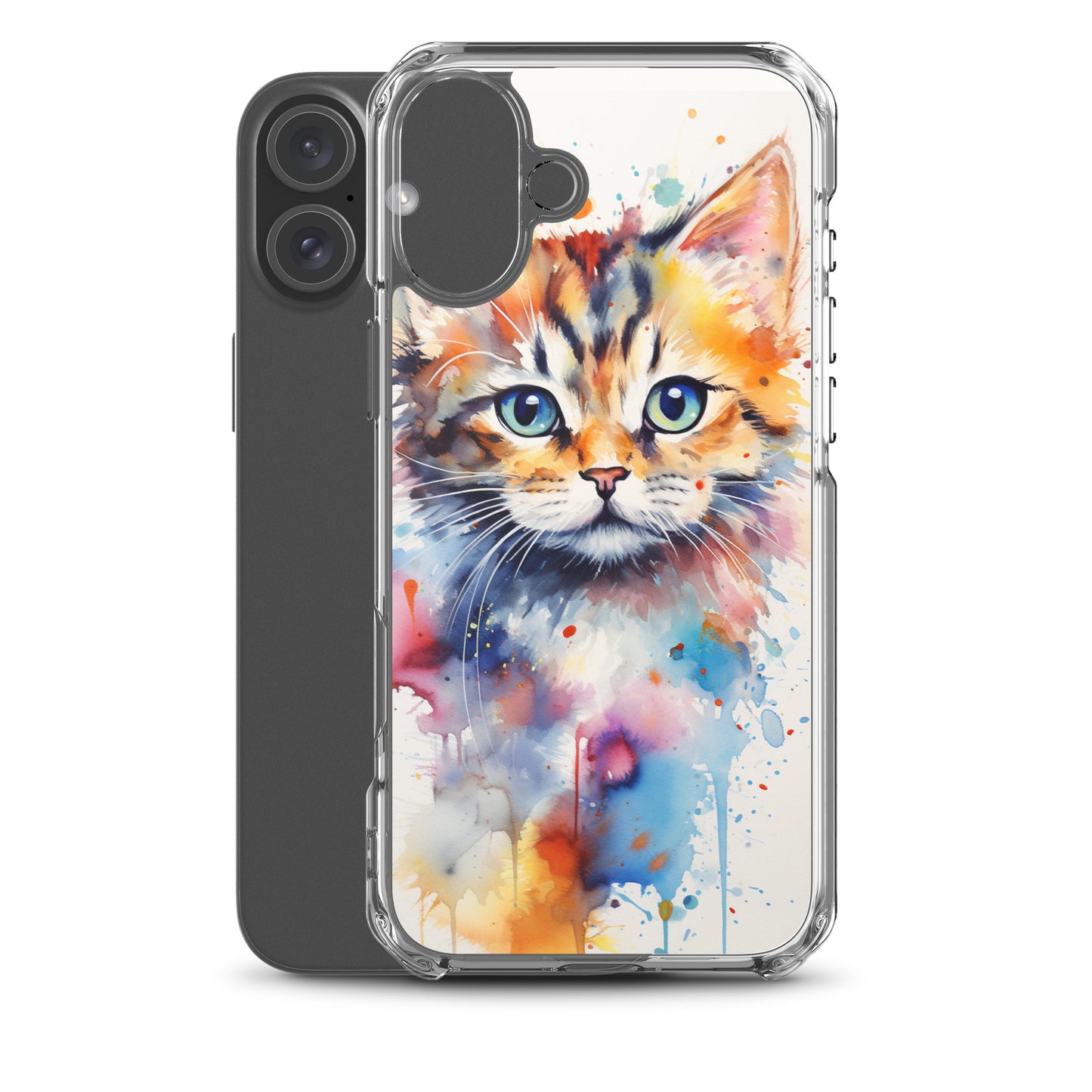 Watercolor Kitty Cat iPhone Case