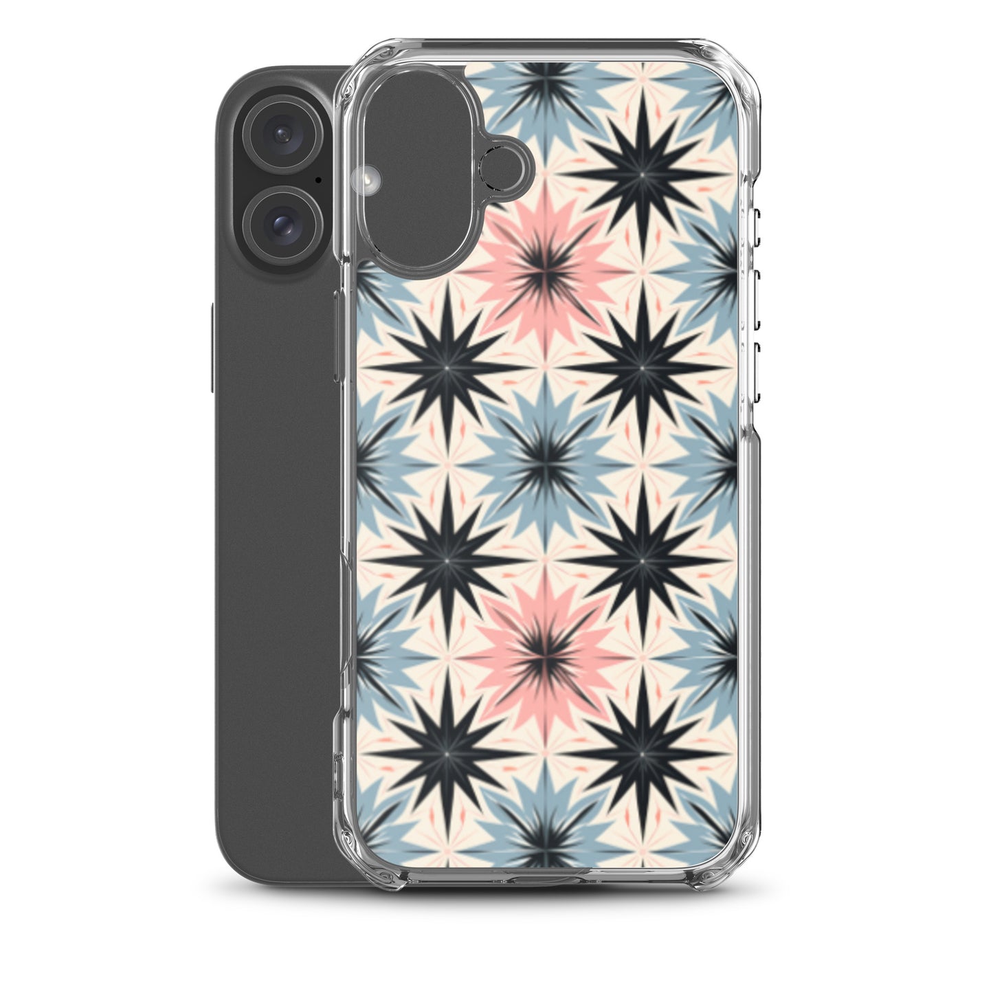 iPhone Case Pink and Blue Pastel Retro Stars