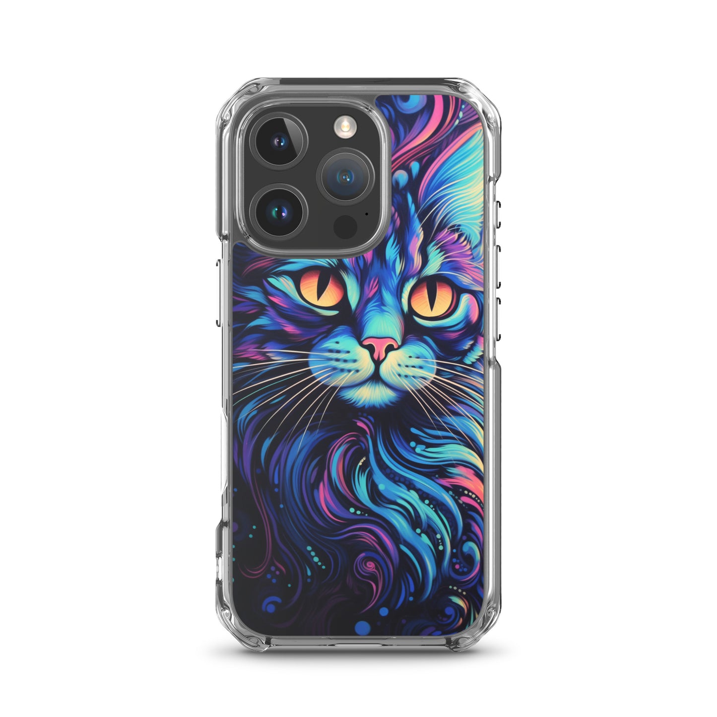 Blacklight Styled Cat iPhone Case