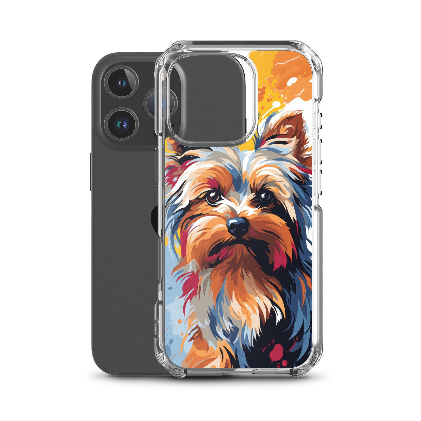 iPhone Case Painted Yorkshire Terrier Yellow