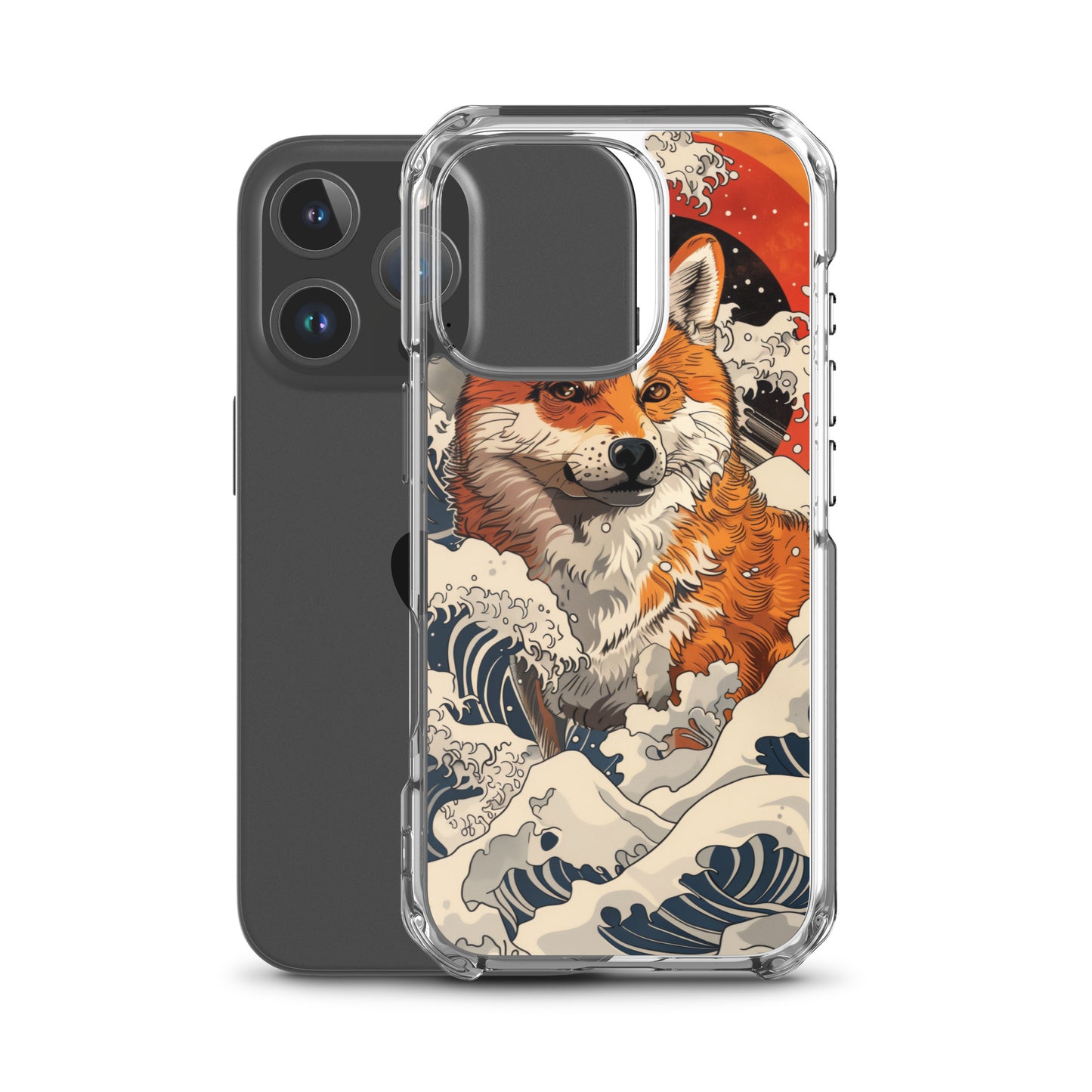 Shiba Inu in Waves iPhone Case