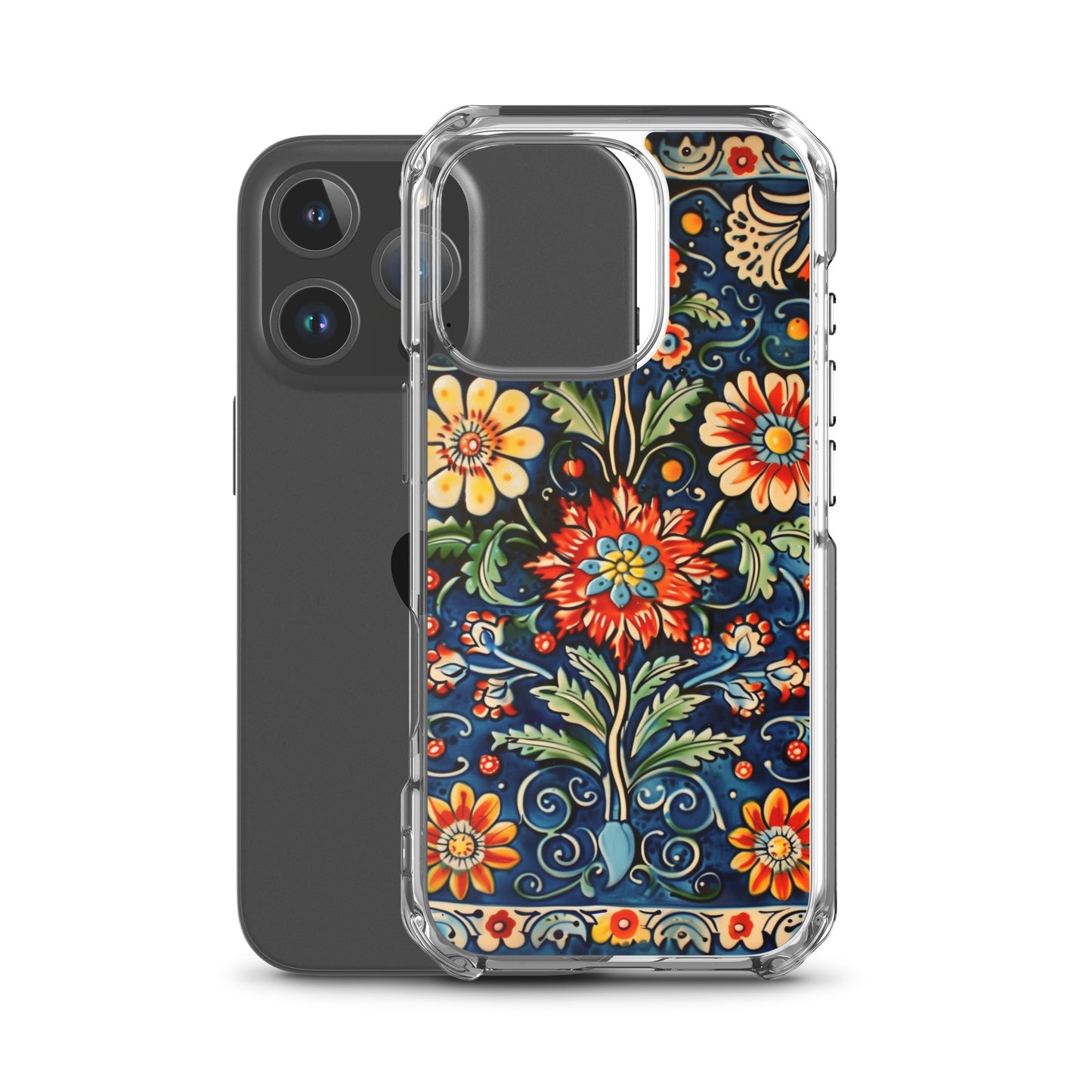 iPhone Case Colorful Flowers Boleslawiec Pottery Tile