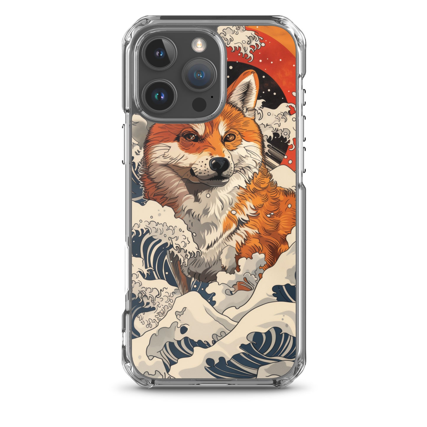 Shiba Inu in Waves iPhone Case