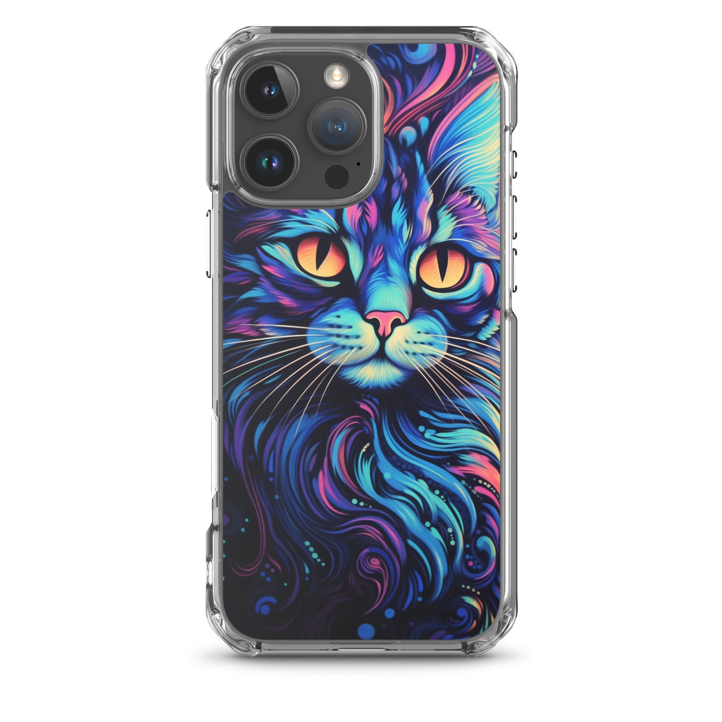 Blacklight Styled Cat iPhone Case