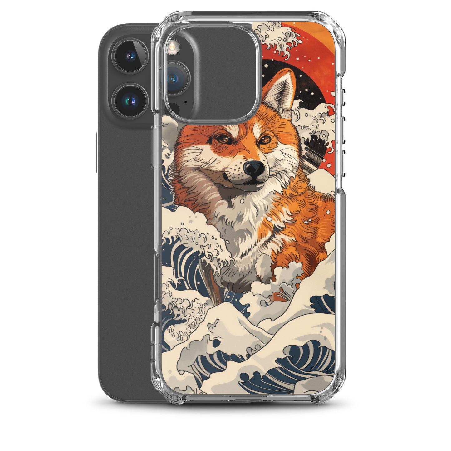 Shiba Inu in Waves iPhone Case