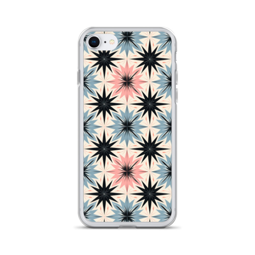 iPhone Case Pink and Blue Pastel Retro Stars