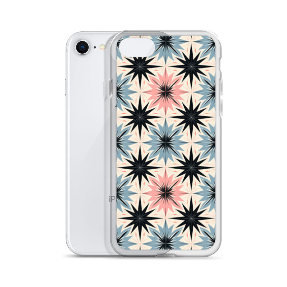 iPhone Case Pink and Blue Pastel Retro Stars