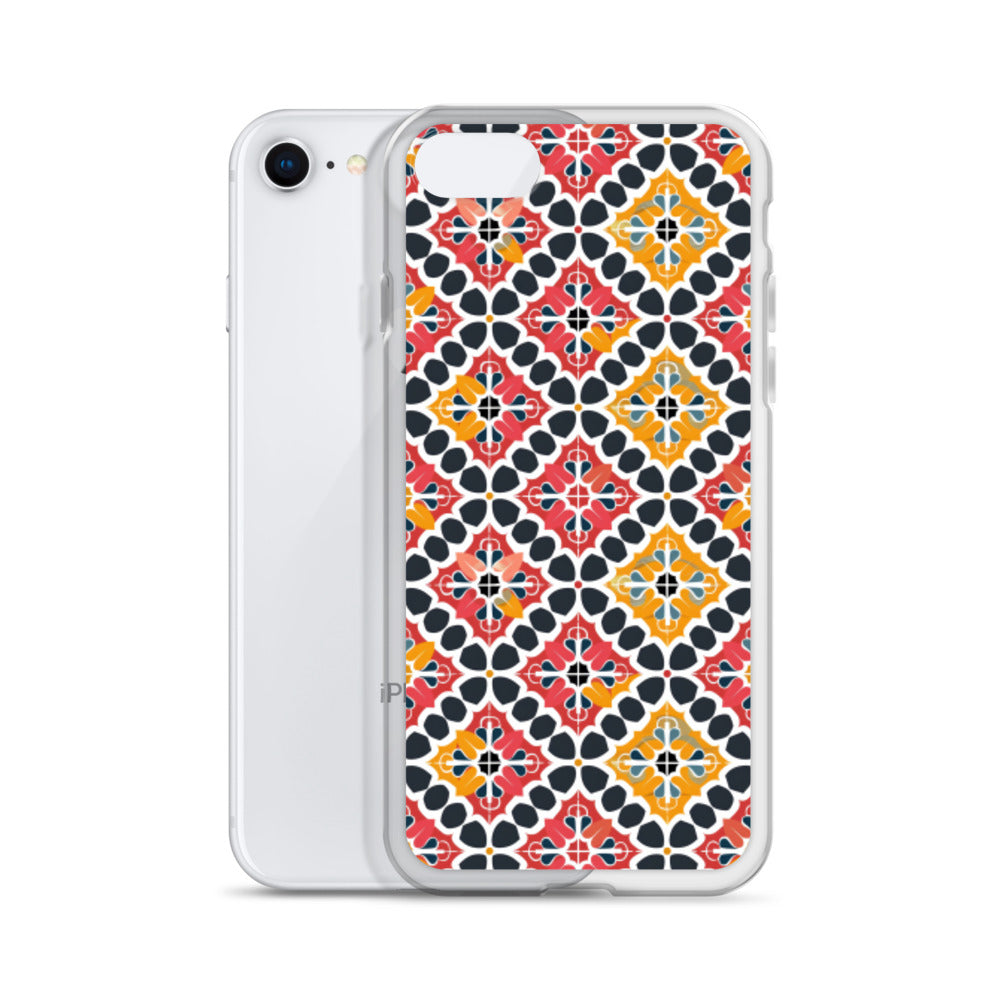 iPhone Case Colorful Spanish Quatrefoil Pattern