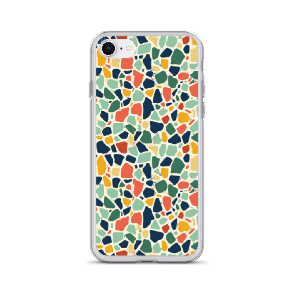 iPhone Case Colorful Retro Terrazzo Tile