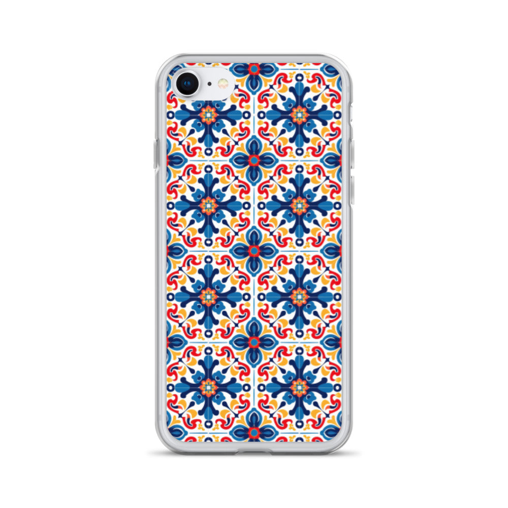 iPhone Case Talavera Tiles Blue and Red