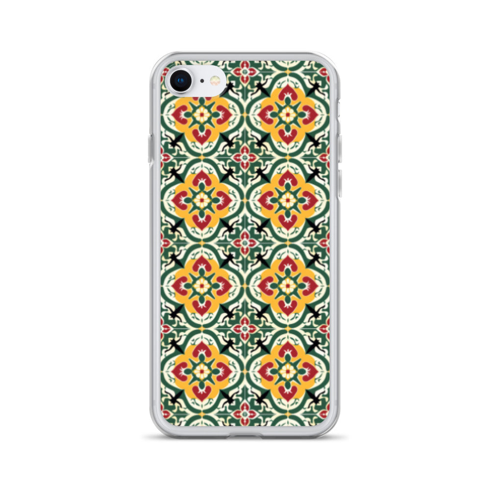 iPhone Case Colorful Traditional Maltese Cement Tile Pattern