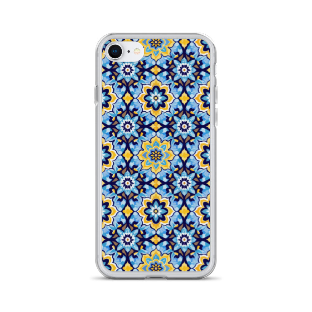 iPhone Case Kashi Tiles Yellow & Light Blue