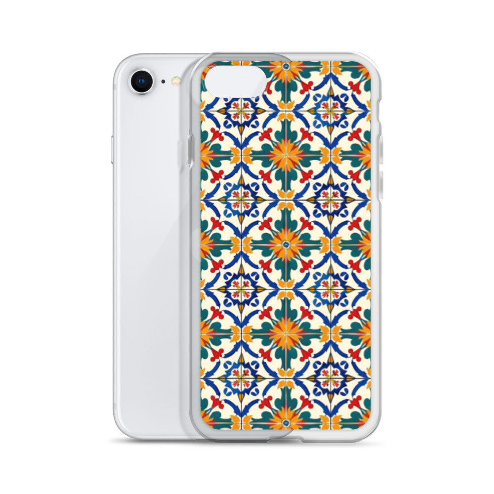 iPhone Case Colorful Yellow & Green Mediterranean Tiles