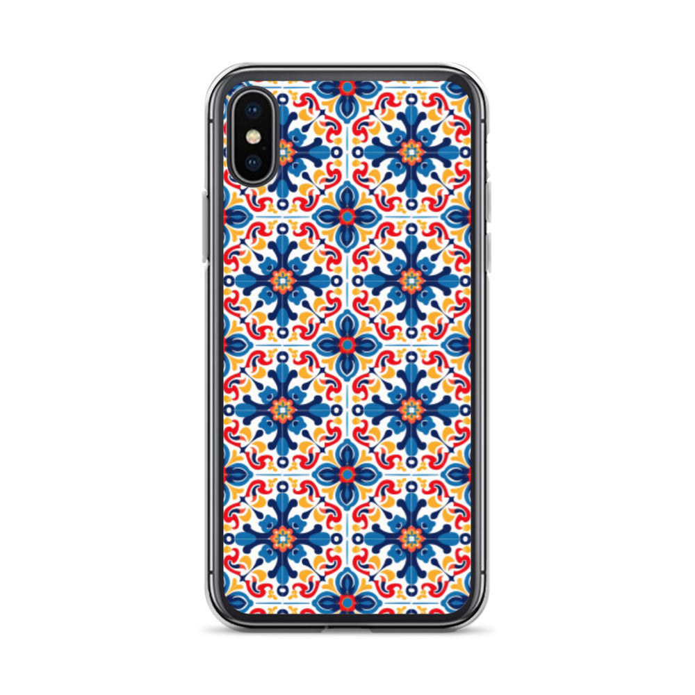 iPhone Case Talavera Tiles Blue and Red