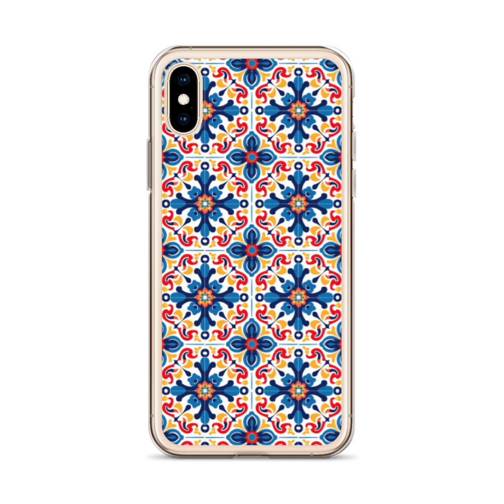 iPhone Case Talavera Tiles Blue and Red