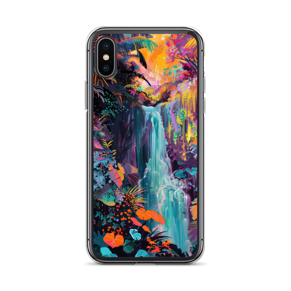 iPhone Case Vibrant Tropical Jungle Waterfall