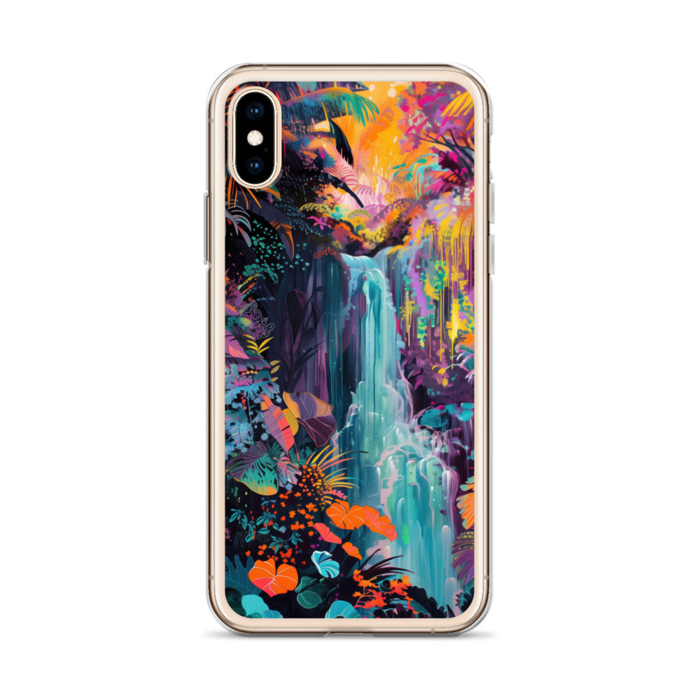 iPhone Case Vibrant Tropical Jungle Waterfall
