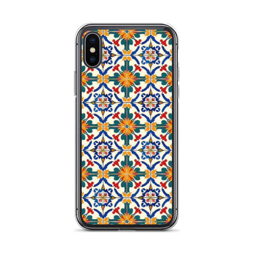 iPhone Case Colorful Yellow & Green Mediterranean Tiles