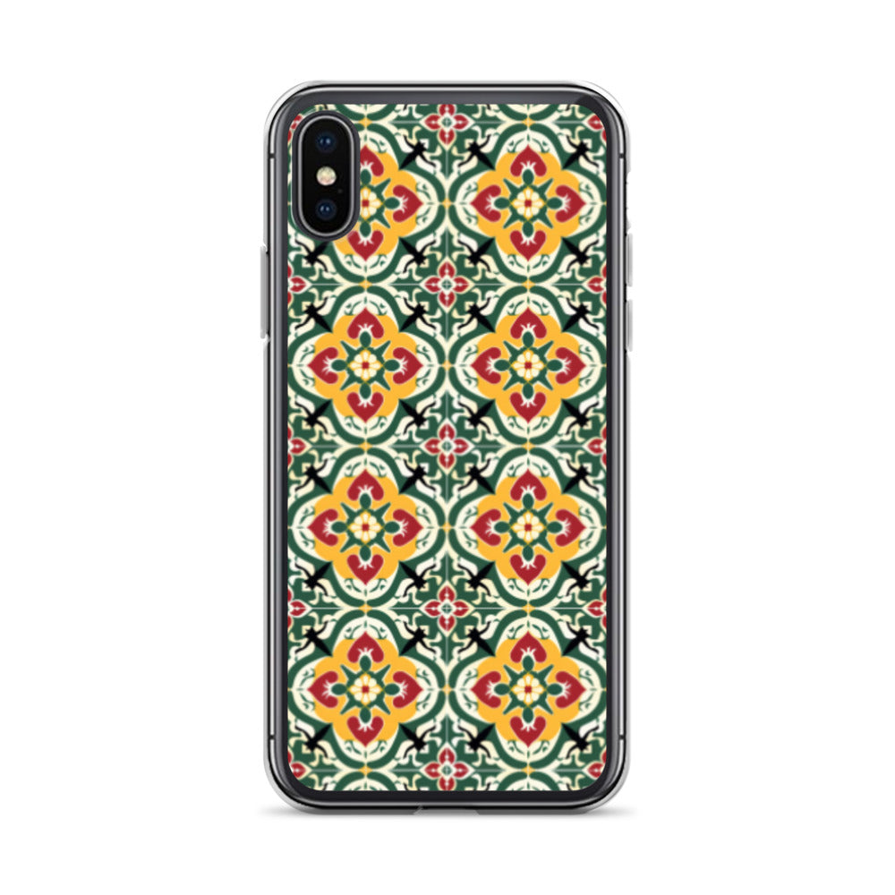 iPhone Case Colorful Traditional Maltese Cement Tile Pattern