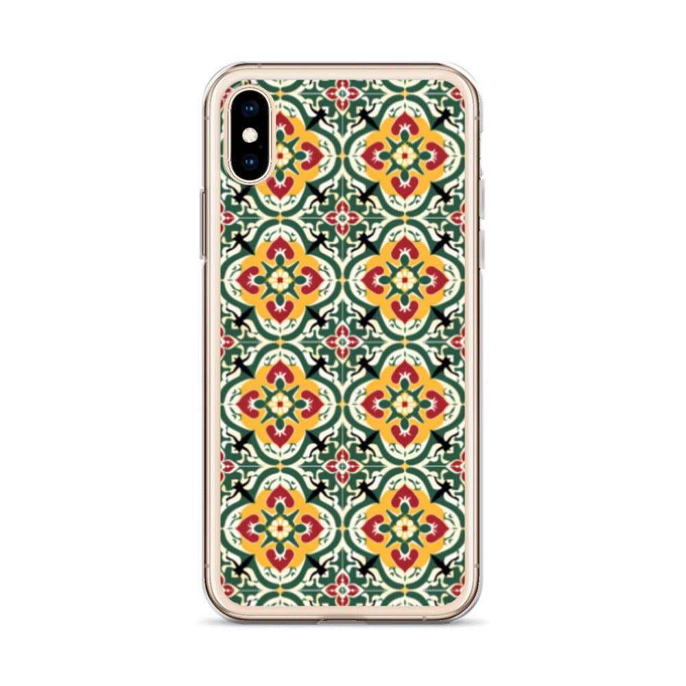 iPhone Case Colorful Traditional Maltese Cement Tile Pattern